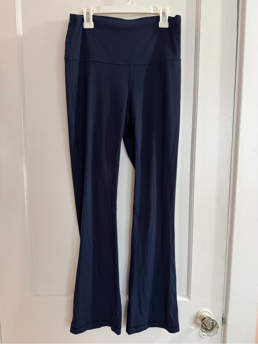 lululemon athletica Ribbed Navy High-Rise Flared Leggings - size 8